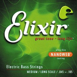 Elixir Bass Nanoweb Medium / 45 - 105 /