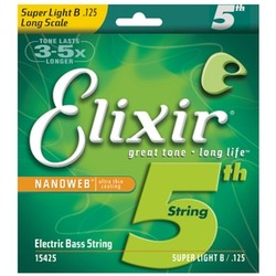 Elixir Bass Nanoweb Super Light B / .125 - samostatná struna