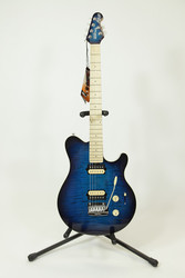 MusicMan Axis Super Sport - transparentní modrý "Pearl Burst "