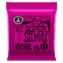 3223 Nickel Super Slinky Pink Electric Guitar Strings 3 Pack
