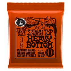 3215 Skinny top Heavy Bottom Slinky Electric Guitar Strings 3 Pack