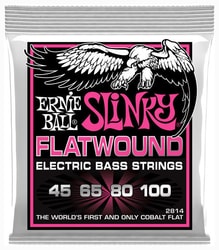 2814 Ernie Ball Super Slinky Flatwound Cobalt 45/100