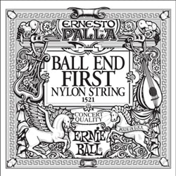 1521 Ernie Ball Black E1 Nylon Classical Ball End - 1ks