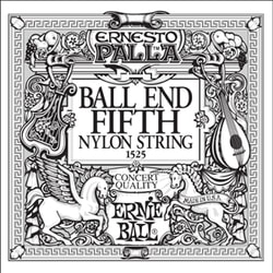 1525 Ernie Ball Black E5 Nylon Classical Ball End - 1ks