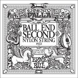 1522 Ernie Ball Black E2 Nylon Classical Ball End - 1ks